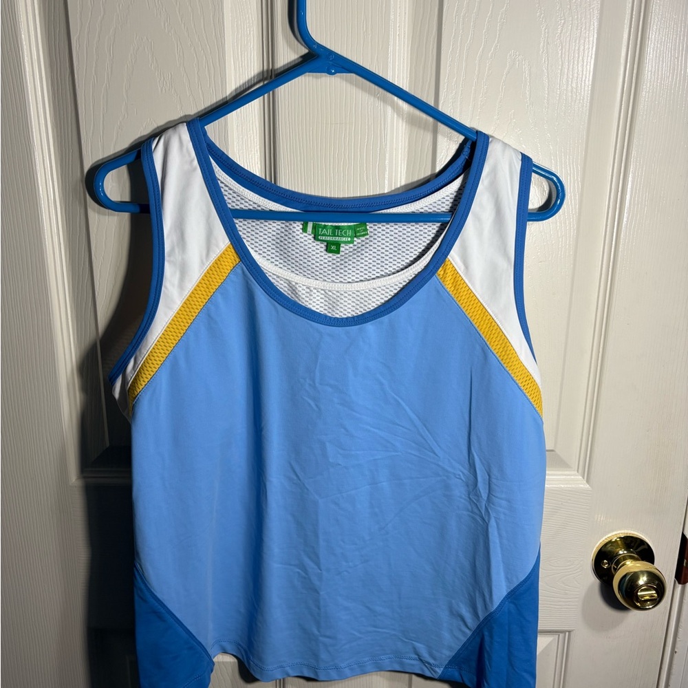 Tail Blue and White Tennis Golf Sleeveless Tank